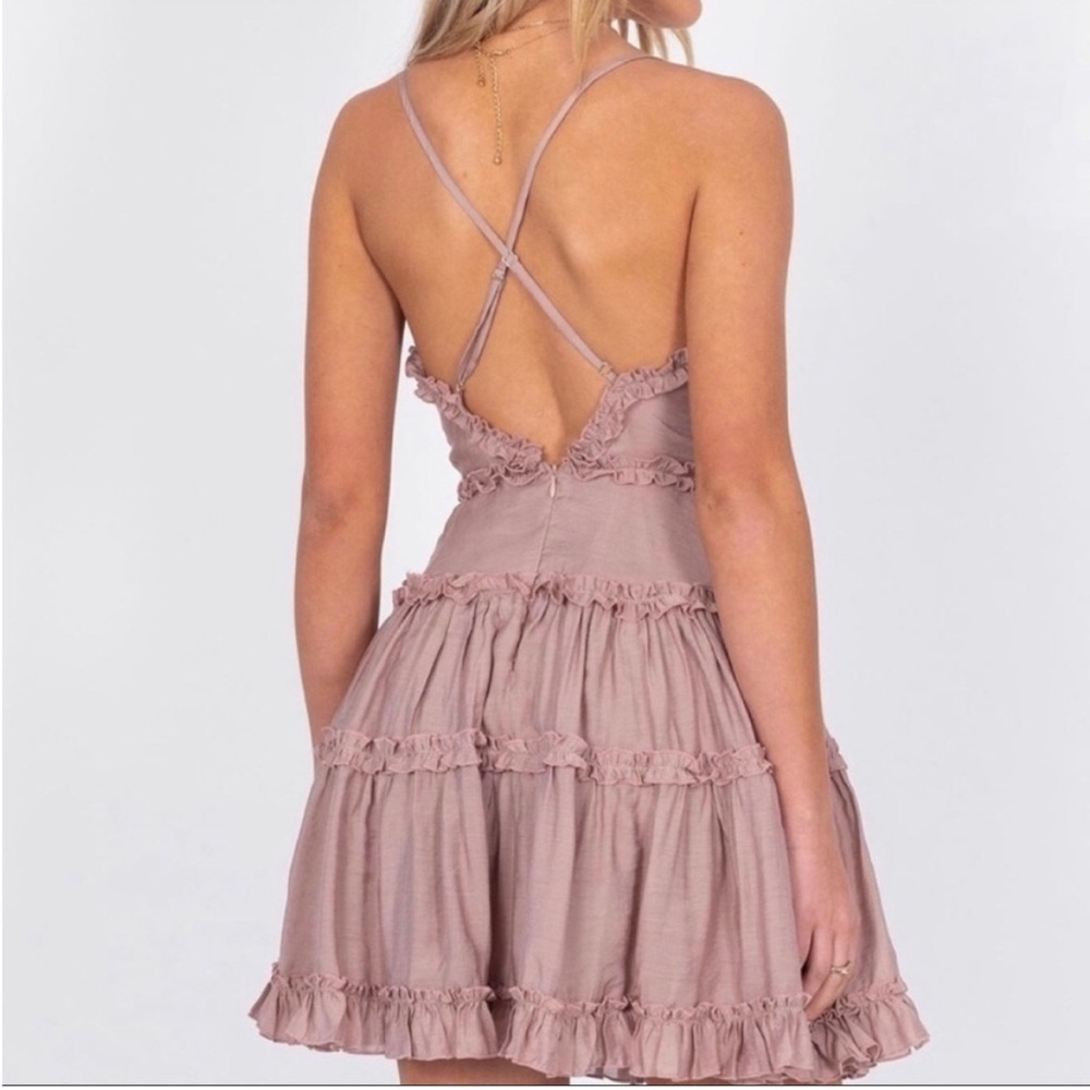 🌵BOUTIQUE DUSTY PINK STRAP BACK DRESS